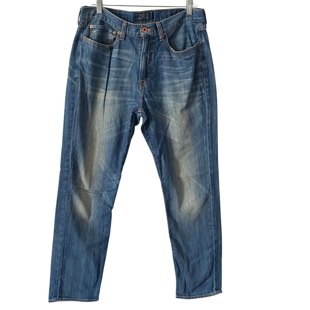 Lucky Brand 121 Heritage Slim Mens Jeans 34x32 Premium Italian Denim Blue Wash